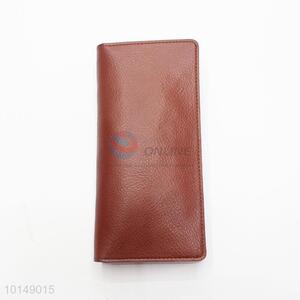 Brown Color Vintage Women Wallets PU Leather Wallets Zipper Long Lady Purse Clutch