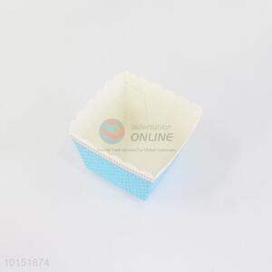 White dotted square paper cakecup cups wholesale