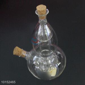 Lovely Calabash Shaped Sauce Vinegar Bottle Seasoning Bottle Glass Condiment Jar