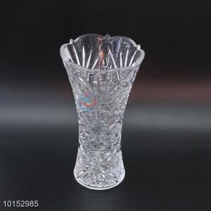 Latest design clear glass decorative vase