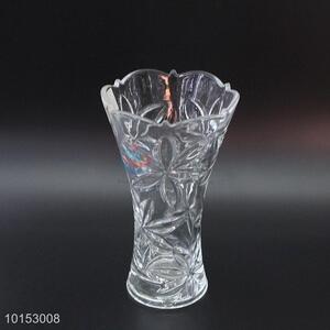 Factory supply popular clear glass decorative vase wholesale