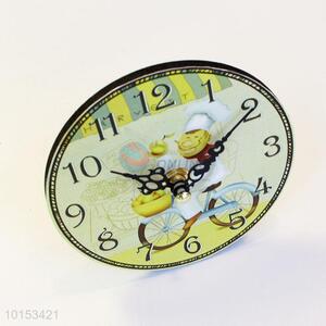 Happy Chef Pattern Modern Style Design Wall Clocks