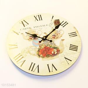 Exquisite Teapot Pattern Modern Style Design Wall Clocks