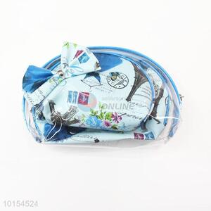 Wholesale travel pu cosmetic bag set