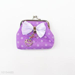 Purple PU Coin Pouch Coin Purse