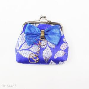 Mini Blue Money Bag Coin Purse with Clip