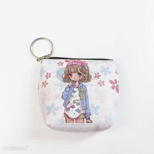 Wholesale high sales cool girl coin purse with colorful flowers