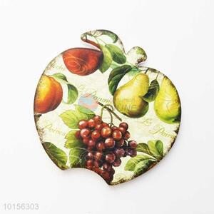 Fruit Pattern Apple Shaped Ceramic Placemat/Cup Mat/Pot Mat