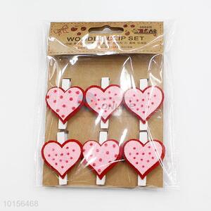 Wholesale Cheap Heart Pattern Photo Clip Clothespin Clips