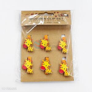 Latest Design  Giraffe Shaped Mini Photo Paper Peg Wooden Clip