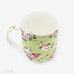 High Quality Floral Whiteware Customized Ceramic Cup