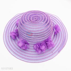 Hot sale cheap purple paper straw hat