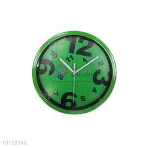 Factory Directly Hot Sell Round Plastic Green Wall Clock