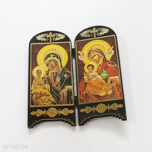 Decorative double folding picture frame