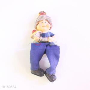 Best Selling Resin Boy Doll/Resin Crafts with Mushroom for Home Decoration