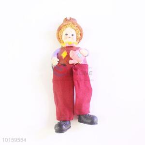 Ornamental Resin Doll/Resin Crafts with Red Cloth for Home Decoration