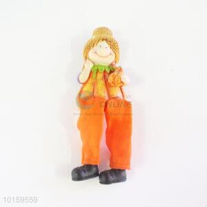 Factory Hot Sell Resin Doll/Resin Crafts with Orange Cloth for Home Decoration