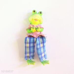 Cute Resin Frog/Resin Crafts with Flower for Home Decoration