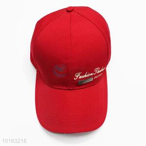 Promotional red 6 panel lint flat peak hats