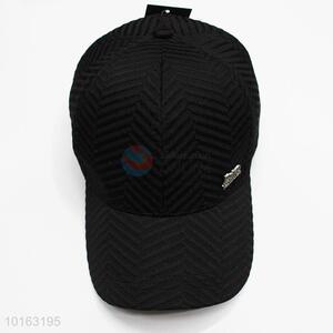 Good quality black canvas snapback cap/peaked cap