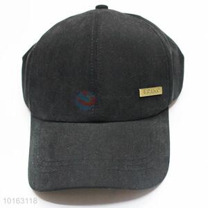 Wholesale custom black polyester peaked cap/baseball cap