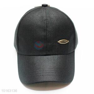 Men black lint peaked cap/baseball cap