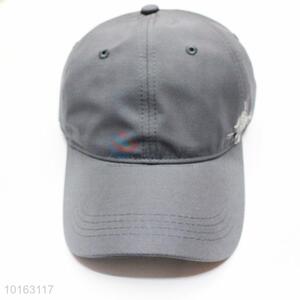 Cool design grey canvas peaked cap/baseball cap