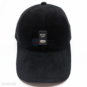 China supplier black canvas peaked cap/baseball cap