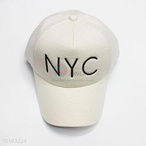 Wholesale white peaked cap/baseball hat