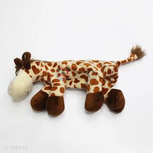 High Quality Plush Horse Shaped Zipper Pen Bag