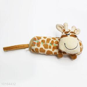 Wholesale Pencil Case Plush Girrafe Shape Pen Bag for Students