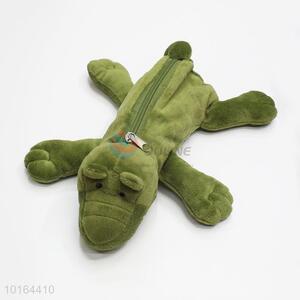 Hot Sale Plush Crocodile Shaped Zipper Pen Bag