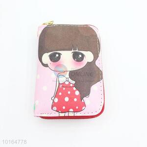 Popular pu printed wallet for women