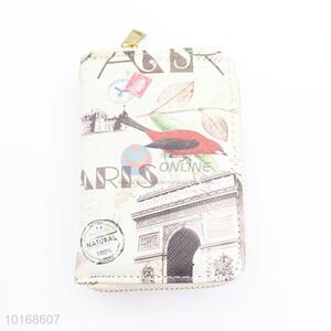 Retro Paris Souvenir Slim PU Wallet Purse Bag