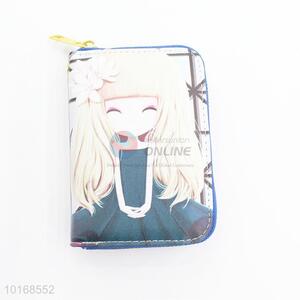 Zipper pu wallet coin purse for women