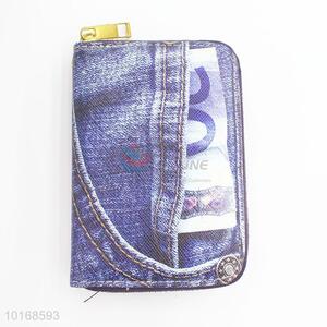 Casual zipper pu coin purse wallet