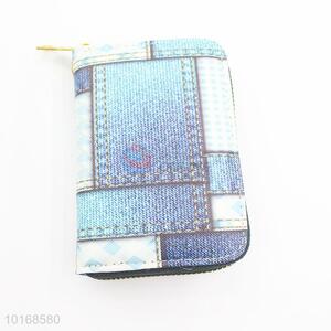 Elegant checked pu wallet clutch bag