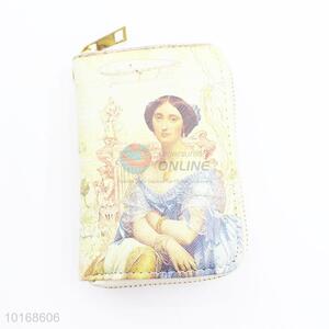 Vintage design pu purse bag zip wallet