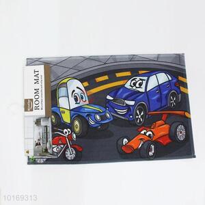 Cartoon Car Printed Soft Flannel Fabric Floor Mats Wholesale