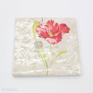 High Quality Party Disposable Napkin with Flowers Pattern