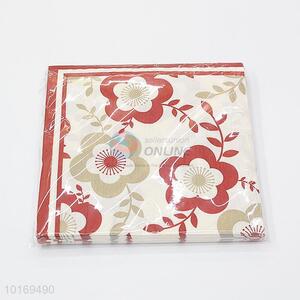 Cheap Price Party Napkins Table Serviettes with Flowers Pattern