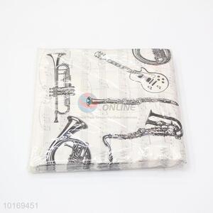 Wholesale Musical Instrument Printed Paper Napkin, Paper Serviette