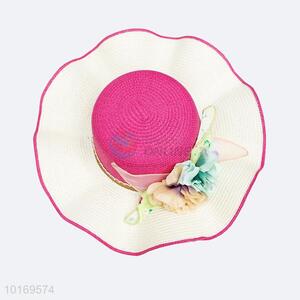 Beautiful cloth flower decoratitive sun hats for women