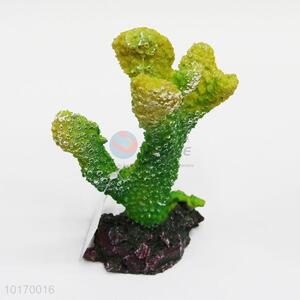 Artificial Yellow Green Coral Reef Aquarium Accessories