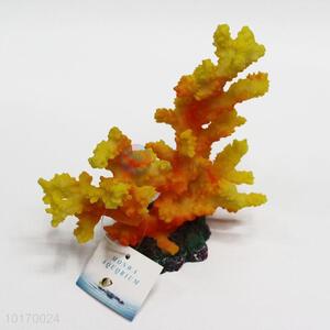 Yellow Resin Artificial Coral Reef Marine Aquarium Accessories