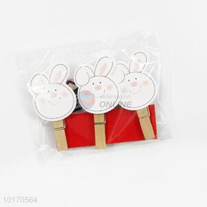 Mini rabbit wooden clips paper clips