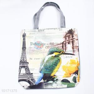 Custom bird pattern lint tote bag/casual bags