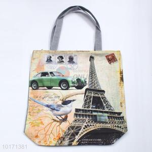 Popular Eiffel Tower lint tote bag/casual bags