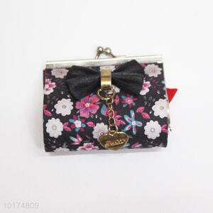 Good quality bow decoration coin purse for women