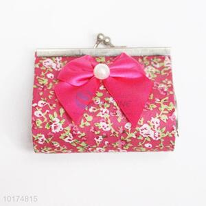 Good gift bow decoration coin wallet for women